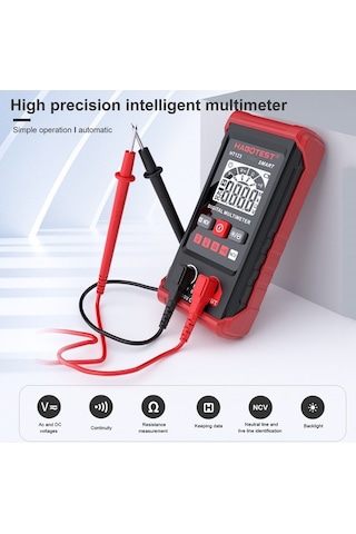 Diğer Habotest Ht123 Otomatik Aralık Multimetre, 2.000 S Siyah & Kırmızı