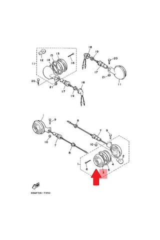 Yamaha Virago 535 Sinyal Camı 42X-83312-09