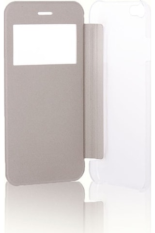 Apple Uyumlu iPhone 6 / 6S Yan Kapaklı Tpu Kılıf Beyaz