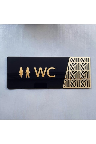 Luxury Black Seri Wc Yönlendirme Levhası
