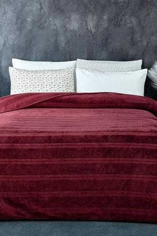 Tek Kişilik Battaniye 150x230 Cm Kırmızı Çok Renkli