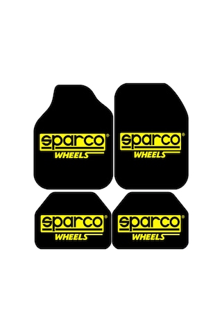 Dekoratif Siyah Sparco Desenli Oto Paspas Takımı