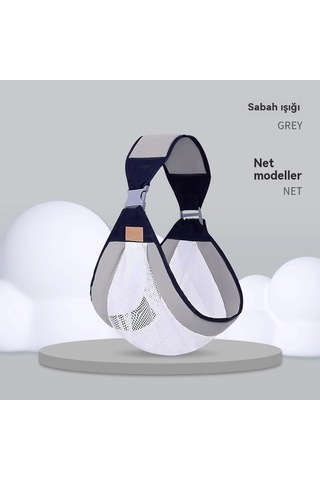 Jian Fan Yenidoğan Askıbebek Yatayönsarma Gri