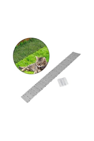Flybuy 4m Siyah Kedi Scat Matı - Köpekler Ve Haşereleri Durdurucu, Güvenlik Çivili, Dış İç Kullanım İçin