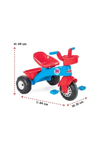 Pilsan Atom 3 Tekerlekli Bisiklet - Kırmızı / Mavi