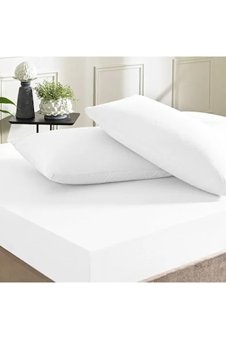 Color Dreams Ranforce King Size Fitted Çarşaf Seti Beyaz 180x200 Beyaz