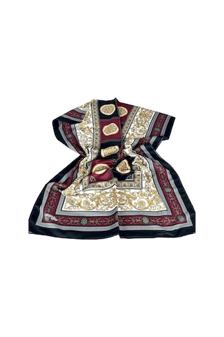 İPEKAL Soft Pamuk Şal-75 X 190 -06574 Siyah-Gold