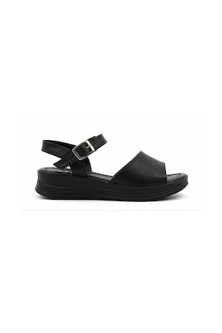 N Napa Shoe Np.15600.siyah Deri Sandalet