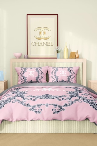 Marka Nevresim Takımı Çift Kişilik Pamuklu Saten Kumaş 6 Parça 3d Dijital Baskı Duvet Cover Set Model No:20 Renkli