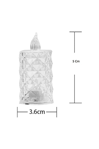 Led Mum Şeffaf Kristal Led Mum Pilli Alevsiz Çay Mumu Düğün Doğum Günü Ortam Işığı Mini 11 56817789