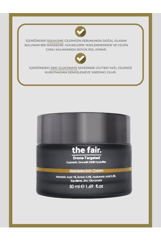 The Fair Drone-Targeted Mandelectoin Cream Vegan Yüz Kremi 50 ML