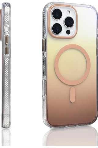 Apple Uyumlu iPhone 16 Pro Max Kılıf M-safe Şarj Özellikli Transparan Renk Geçişli Zore Toros Kapak
