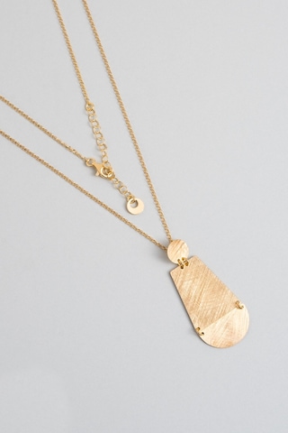 Kızıl Kum 18 Ayar Sarı Altın Kaplama 45 Cm Gümüş Tasarım Kolye