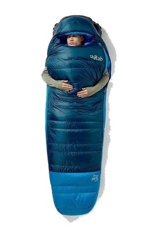 Rab Ascent Ördek Tüyü Dolgulu -24 Derece Wide Uyku Tulumu Sol Fermuar Mavi