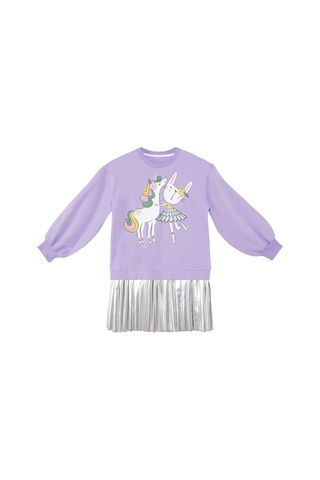 Denokids Balerin Unicorn Kız Çocuk Pileli Elbise