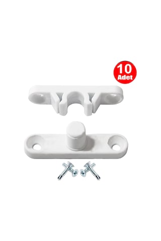 Pvc Kapı Pencere Sineklik Beyaz Plastik Çıt Çıt Kilit Menteşe Küçük Boy 4cm -10 Adet
