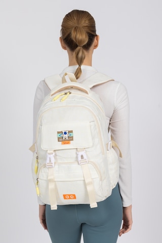 Krinkıl Kumaş, Suya Dayanıklı Ve Çok Gözlü Okul Sırt Çantası - Sarı Sarı