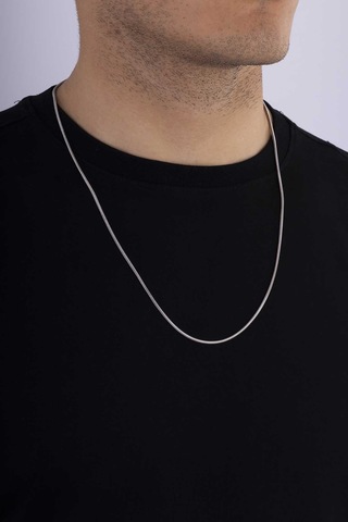 Gümüş Pazarım Silindir Model İtalyan Erkek Çelik Zincir Çok renkli