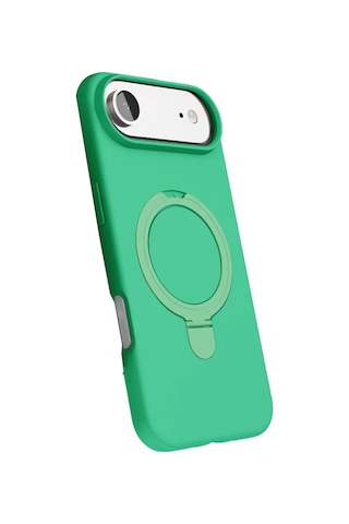 Newface Apple, Uyumlu iPhone 17 Air Regal Magsafe Standlı Kapak - Yeşil