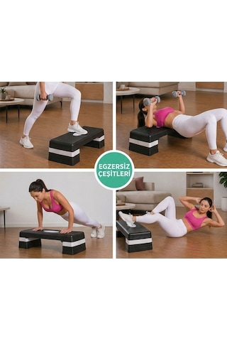 Spor Byfit 3 Kademeli Fitness Step Tahtası + Atlama İpi