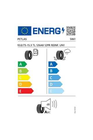 Petlas 10.0/75-15.3 TL 126A8 12PR REINF. UN1 Yeni Nesil Römork Lastiği (Üretim Tarihi:2026)