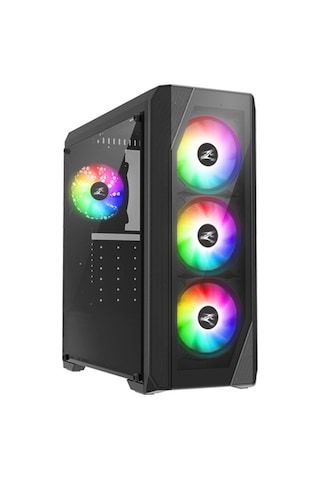 Zalman N5 TF 4 RGB Fanlı Kasa 1 X Kulaklık. 1 X Mik Atx Mid Tower Bilgisayar Kasası Siyah
