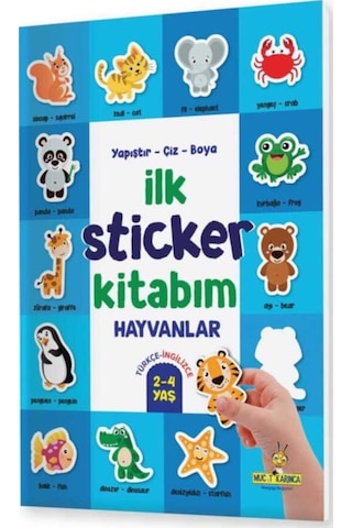 Ilk Sticker Kitabım 2-4 Yaş / Yapıştır-Çiz-Boya Taşıtlar-Hayvan