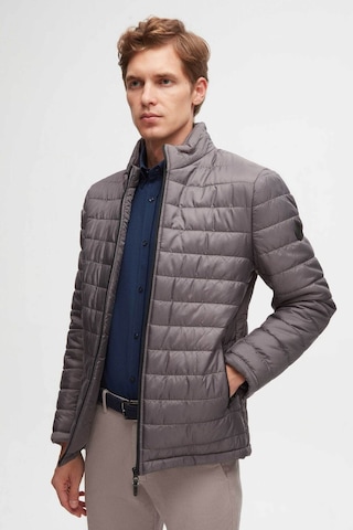 Ds Damat Slim Fit Gri Rüzgar Geçirmez Elyaf Dolgulu Mont 3HF07ORT04262 Gri