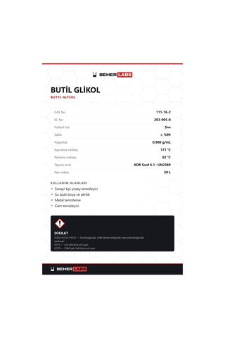 Beherlabs Butil Glikol 30 L
