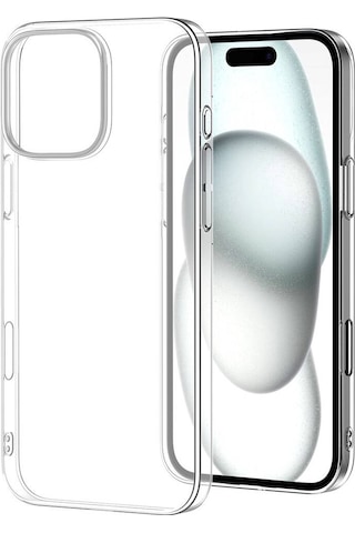 Apple Uyumlu iPhone 16 Pro Kılıf Zore Droga Kapak şeffaf Şeffaf