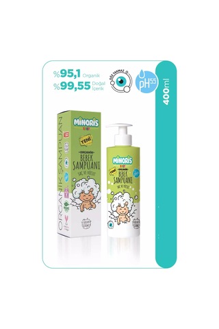Minoris Baby Organik Bebek Saç ve Vücut Şampuanı 400 ML