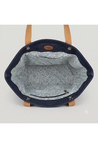 Kadın El Yapımı Patchwork Çok Parçalı Denim Omuz Çantası - Özel Tasarım Kot Tote Bag Çok renkli