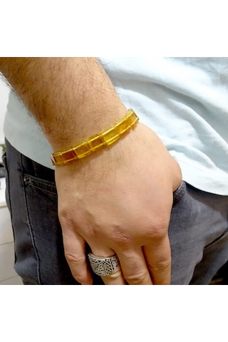 Tesbihruyasi Polonya Pres Damla Kehribar Bileklik N11.14415 Çok Renkli