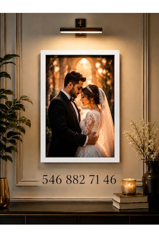 Kişiye Özel 26x40 Cm Beyaz Çerçeveli Kanvas Tablo-fotoğraflı Duvar Tablosu