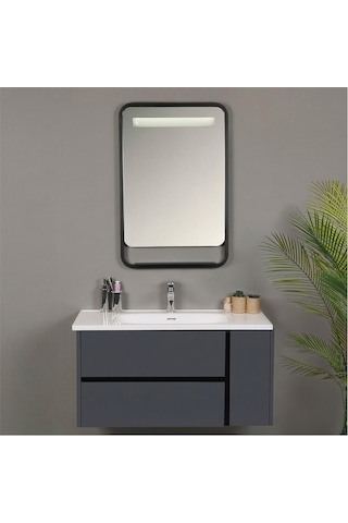 Kobos Linear 100 Cm Banyo Dolabı Seti Füme
