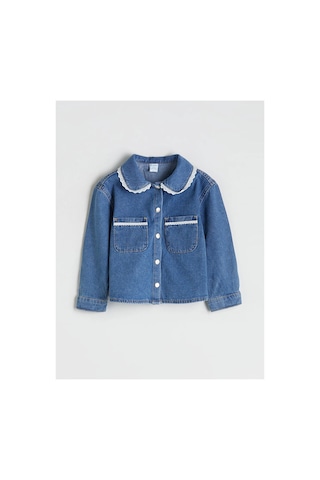 LC Waikiki Bebe Yaka Kız Çocuk Jean Ceket Lıght Blue Rodeo