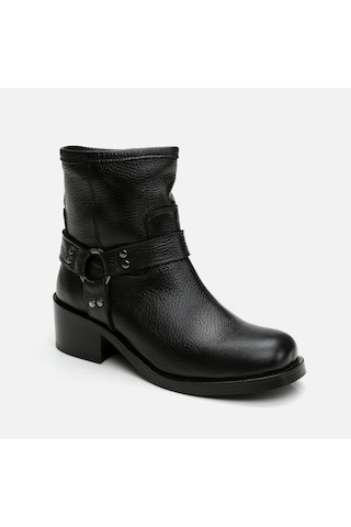 Hotiç Hakiki Deri Siyah Kadın Western Topuklu Bot 01boh297190a100 Siyah-black Siyah