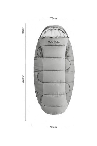 Naturehike Ps400 Oval Ultralight Uyku Tulumu -12 C Cloudy Grey Cloudy Grey - Right Gri