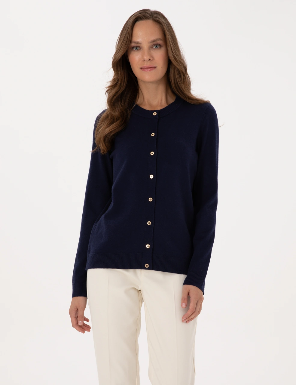 Pierre Cardin Kadın Lacivert Hırka Triko 50316337-vr033 Lacivert