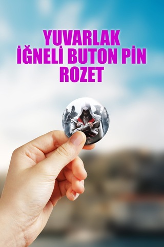 Assassin's Creed Video Oyun Bilgisayar Oyunu Çanta Süsü Rozet İğneli Buton Rozet Seti 1 Adet Çok Renkli