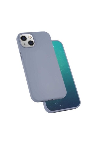Apple Uyumlu iPhone 13 Kılıf Zore Silk Silikon Lila