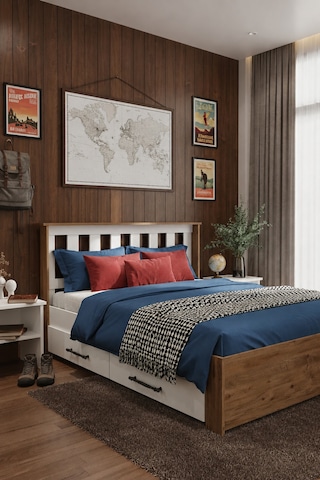 Stark 2 Çekmeceli Çift Kişilik Mdf Karyola 140x190 Yatak Uyumlu - Atlantik Çam