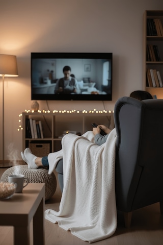 Yumuşak Örgü Battaniye Düz 130x170 Cm Krem Tek Kişilik Tv Battaniyesi Dekoratif Ve Hafif Krem