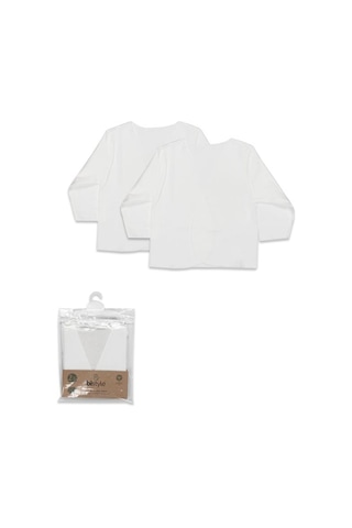 Erturkstore Organik 2'li Basic İç Zıbın 17120 Ekru Çok Renkli