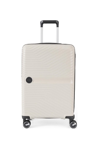 Ççs 5239 Polipropilen Büyük Boy Valiz Beyaz-antrasit Beyaz - Antrasit