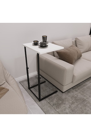 Merry Ayarlanabilir Yan Sehpa Beyaz