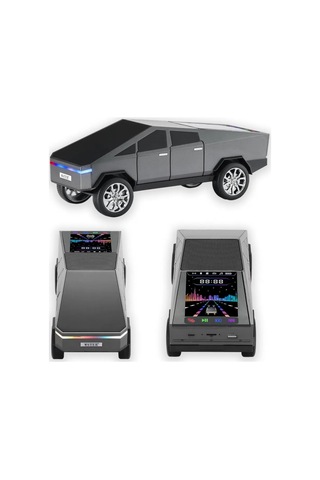 Araba Görünümlü Bluetooth Hoparlör Gri Retro Araba Tasarımlı Taşınabilir Kablosuz Ses Sistemi Bluetooth Speaker Telefon Tablet Bilgisayar Uyumlu Dekoratif Masaüstü Müzik Çalar Hediyelik