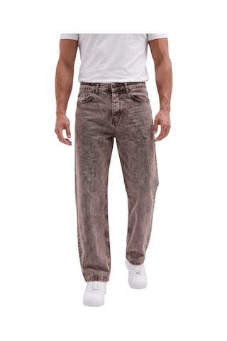Deepsea Erkek Açık Kahve Yıkamalı Baggy Fit Likralı Bol Kesim Esnek Jean Kot Pantolon 2600059 Açık Kahverengi