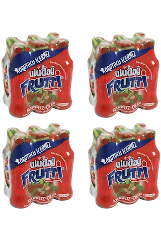 Uludağ Frutti Karpuz Çilek Aromalı Maden Suyu 200 Ml X 24 Adet