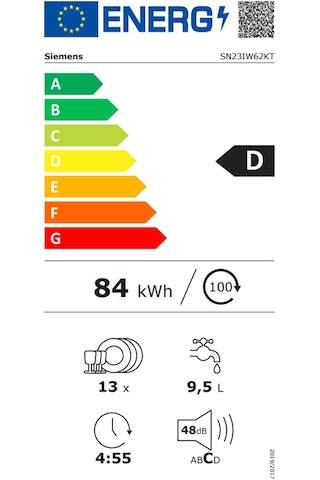 Siemens SN23IW62KT 6 Programlı 13 Kişilik Bulaşık Makinesi